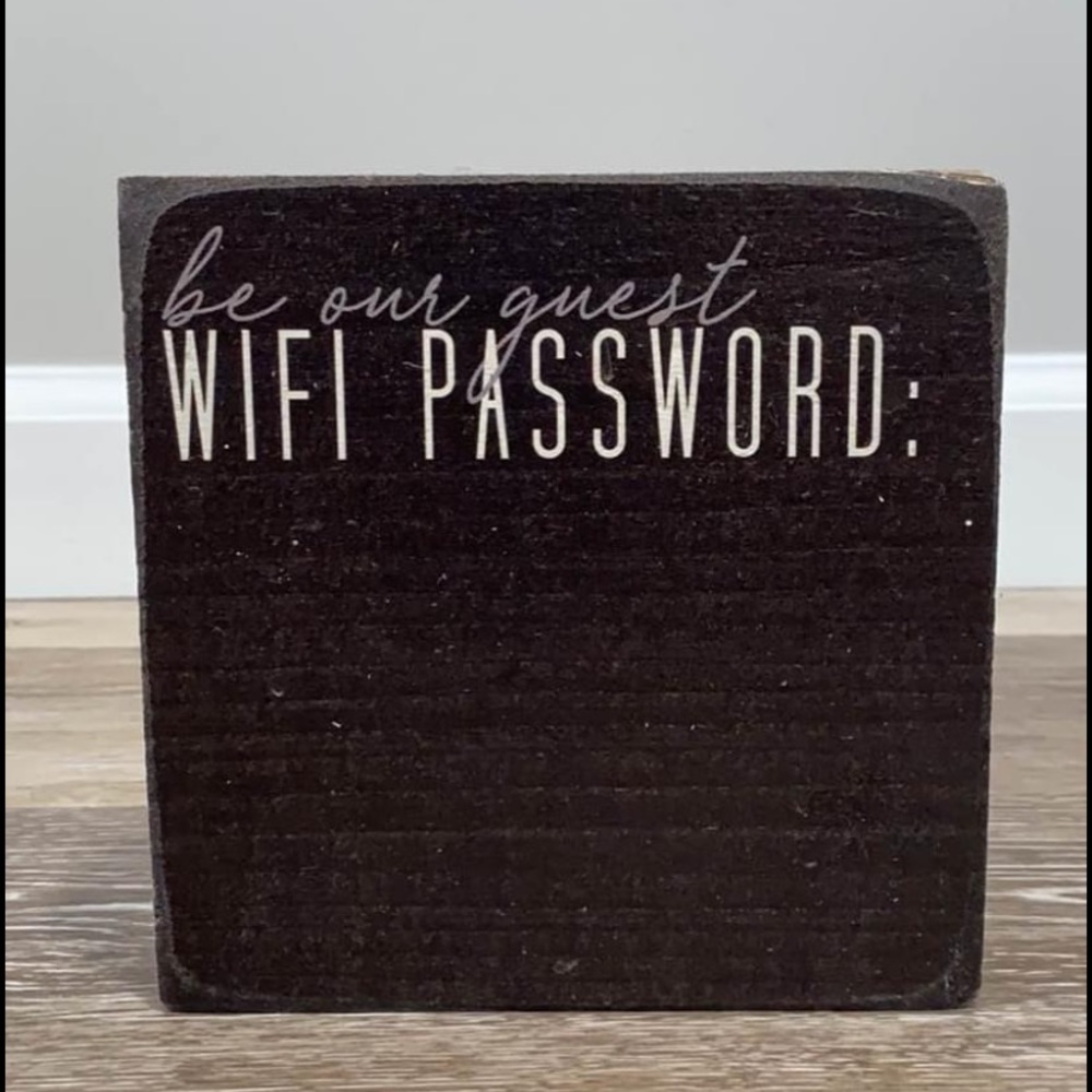 Wi-Fi Chalkboard Sign